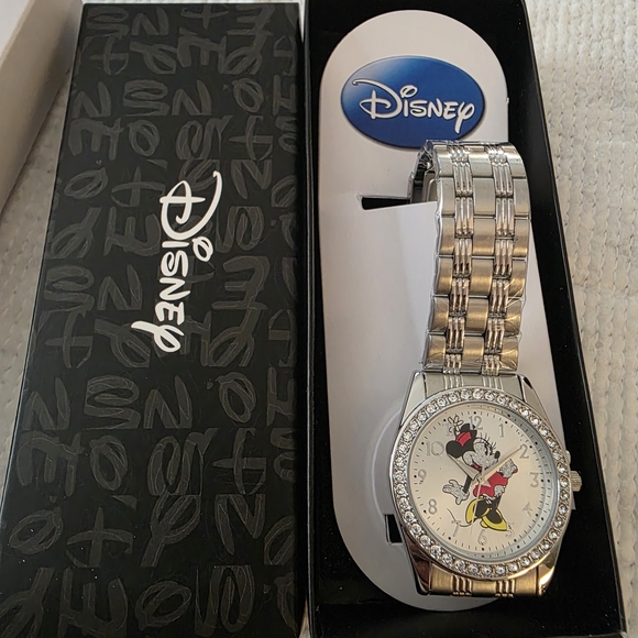 Disney Silver Watch with Mickey Mouse Design